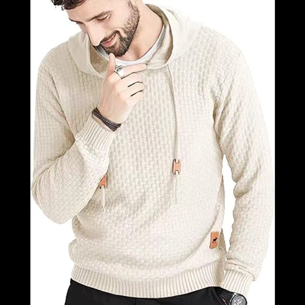 New Mens Hoodie Sweater Ribbed Stretchable Heat Lasting Multiple Sizes